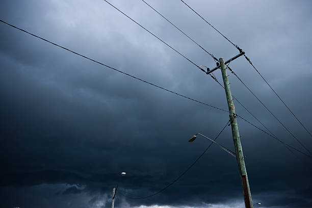 Dark Clouds, Rainstorm in Australia stock photo