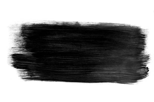 Dark color paint with brush stroke stock photo