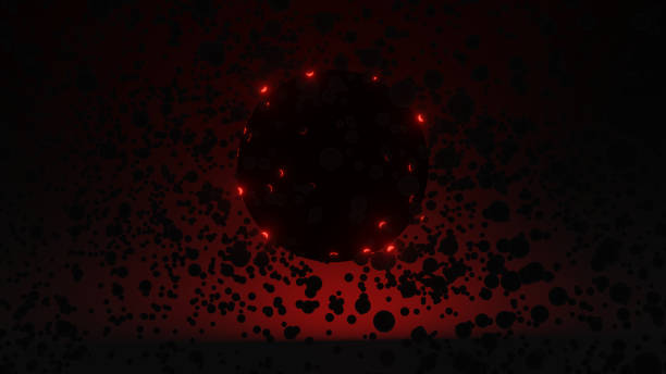 Dark Matter Creation Red Glow stock photo