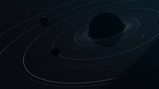 dark solar orbit around the sun planet background - 4k upplösning bildbanksfoton och bilder