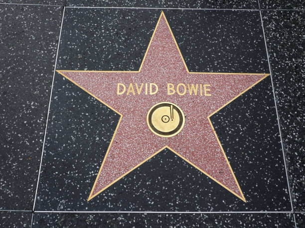 David Bowie star with Record Logo on Hollywood Walk of Fame stock photo