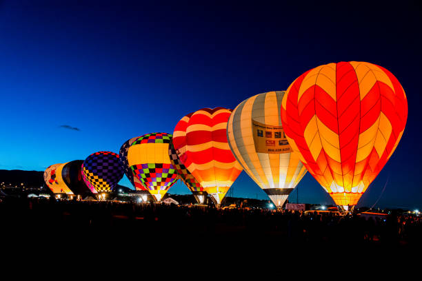 Dawn Patrol at the Albuquerque International Balloon Fiesta stock photo