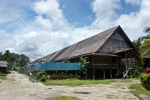  Dayak  Iban Longhouse Or Rumah Betang In Sui Utik Batu 