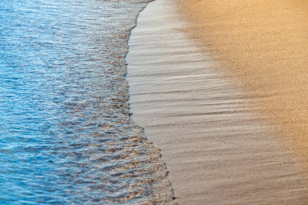 Daylight sunny view to beachline and sea of Australia. stock photo