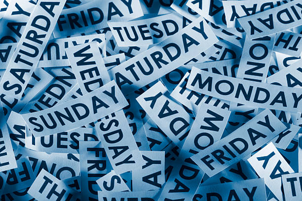 Days of the week stock photo