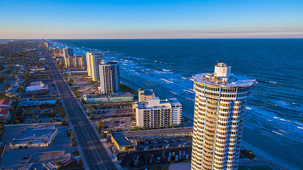 Daytona Beach aerial photograph stock photo