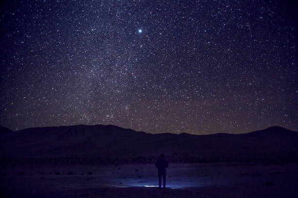 Death Valley Night Sky stock photo