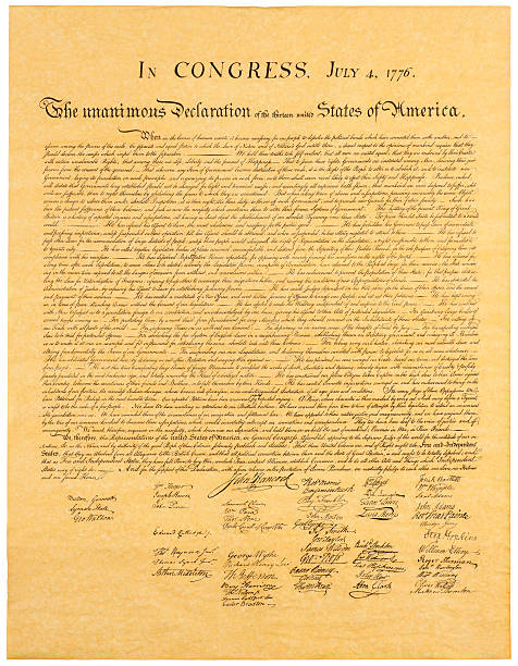 Declaration of Indepedence The Declaration of Independence. declaration of independence stock pictures, royalty-free photos & images