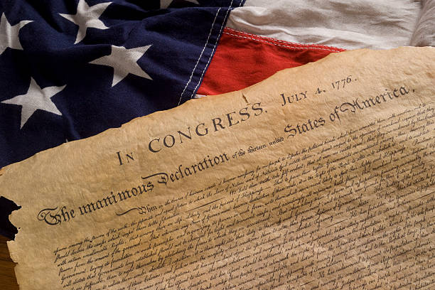 declaration declaration of independence with flag declaration of independence stock pictures, royalty-free photos & images