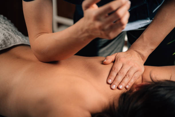 Deep Tissue Massage stock photo