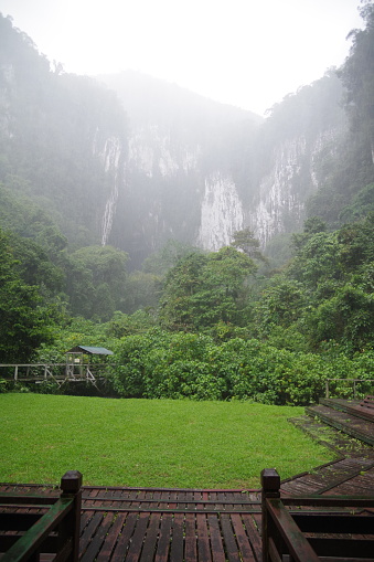 entrance to the deer cave, Mulu national park, Mountains in sarawak