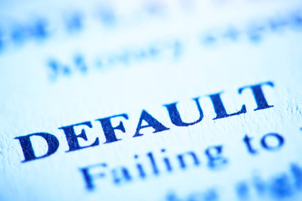 Default defined in a business dictionary stock photo