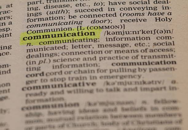 Definition of Communication stock photo