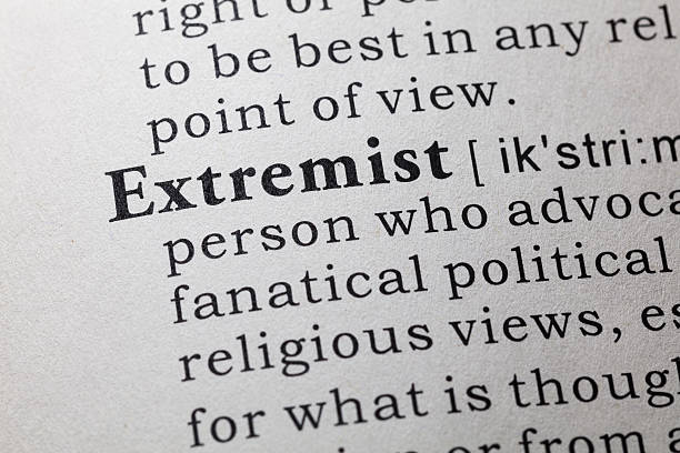 definition of Extremist stock photo