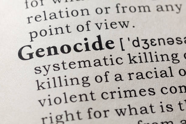 definition of genocide stock photo