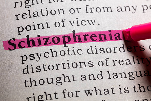 definition of Schizophrenia stock photo