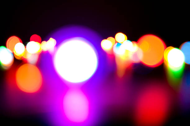 Defocused circle light abstract background. Abstract bokeh lights.