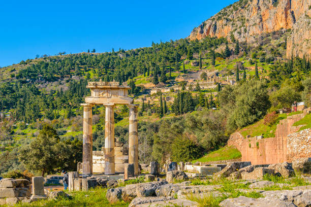 Delfos Oracle, Peloponese, Greece stock photo