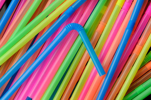 Delicious Colorful Plastic Drinking Straws; Bendable, Flexible, Disposable, Rainbow Colors