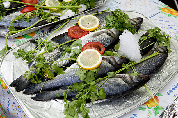 Delicious fresh fish stock photo