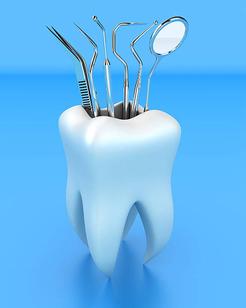 Dental tools stock photo