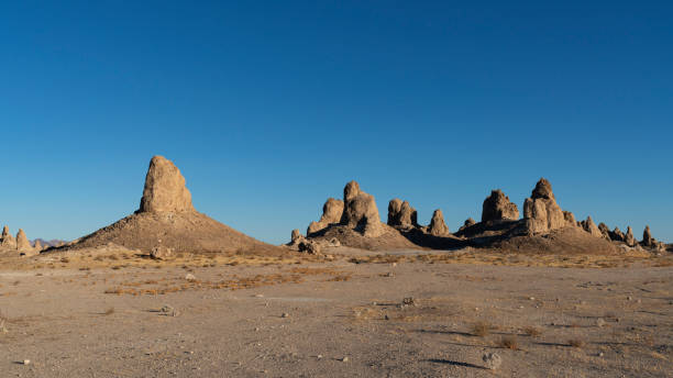 Desert Landscape Trona Pinnacles stock photo