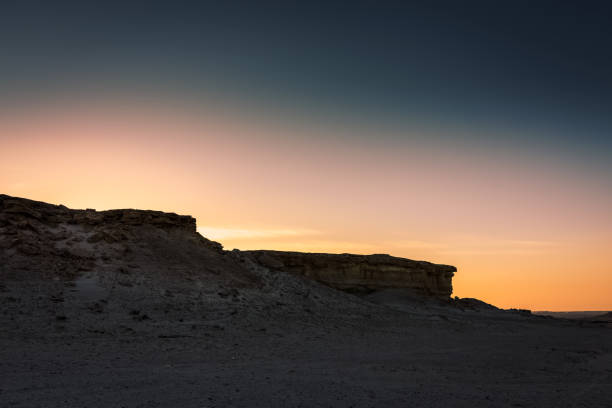 Desert landscape view near Al Sarar -Eastern Region Saudi Arabia stock photo
