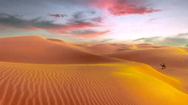 Desert sand formations in Saudi Arabia stock photo