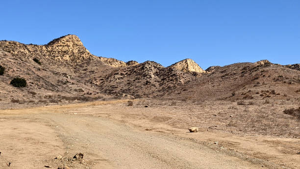 A Desert Terrain in Simi Valley stock photo