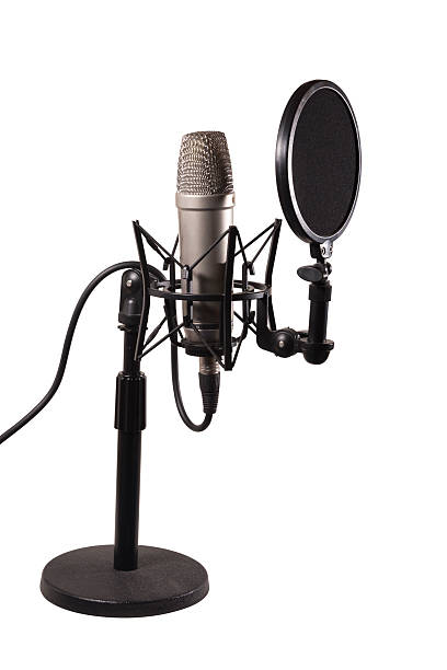 Desk Condenser Microphone stock photo