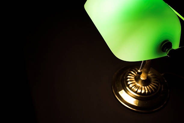 Old Green Desk Lamp Stock Photos Pictures Royalty Free Images