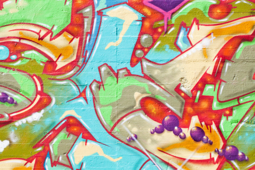 Detail Of Graffiti Art Or Vandalism Stock Photo Download