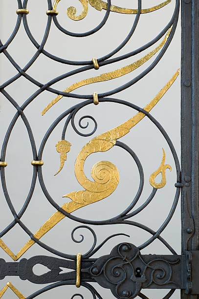 detail of ornamental gate stock photo