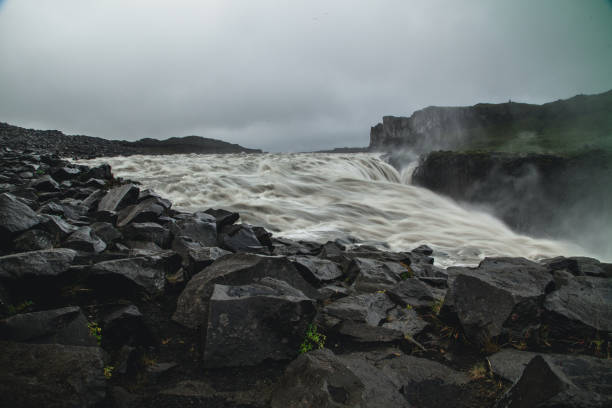 Dettifoss Waterfall in the North of Iceland  dettifoss waterfall stock pictures, royalty-free photos & images