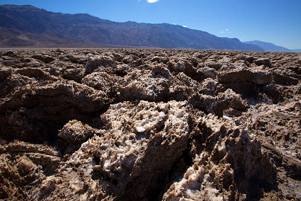 Devils golf course Death Valley salt clay formations National Park...