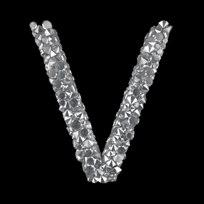Diamond Letter V Stock Photo - Download Image Now - iStock