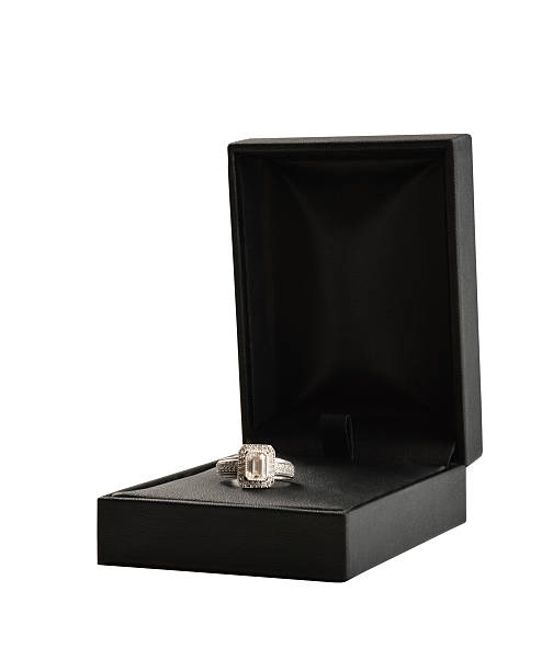 Diamond Ring+Clipping Path (Click for more) Diamond Ring+Clipping Path wedding ring box stock pictures, royalty-free photos & images