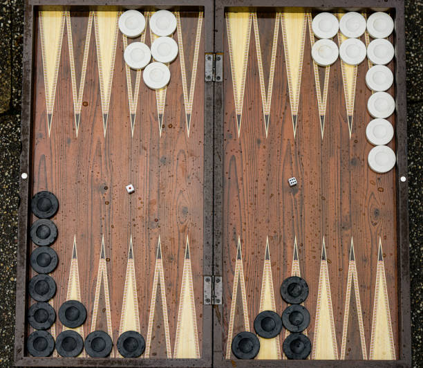Dice roll on backgammon board Backgammon, Motion, Sharpness, Brown, Board Game backgammon stock pictures, royalty-free photos & images