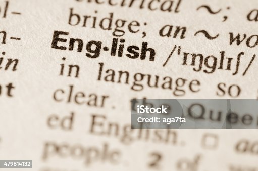 istock Dictionary definition of word English 479814132