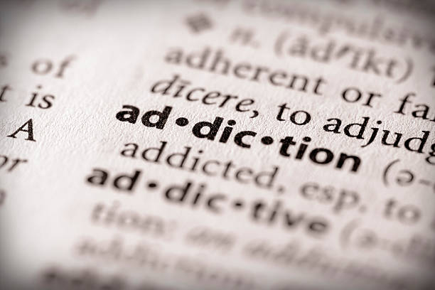 Dictionary Series - Health: Addiction  addict stock pictures, royalty-free photos & images