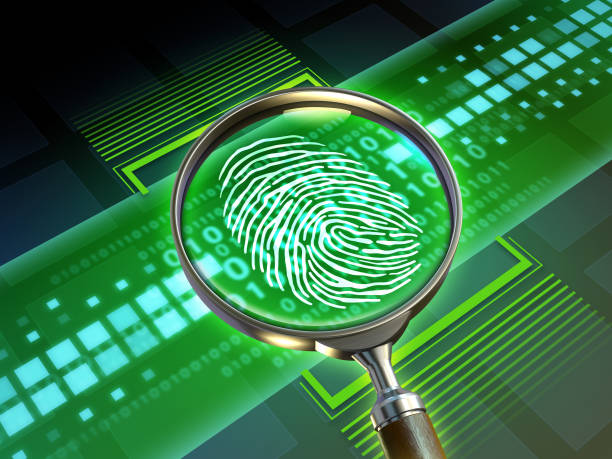 Digital fingerprint stock photo