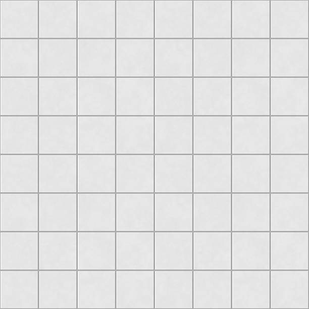 Digital non-realistic seamless white tile pattern stock photo