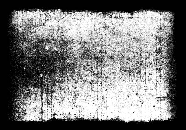 dirt film frame overlay Abstract dirty or aging film frame. Dust particle and dust grain texture or dirt overlay use effect for film frame with space for your text or image and vintage grunge style. distraught photos stock pictures, royalty-free photos & images