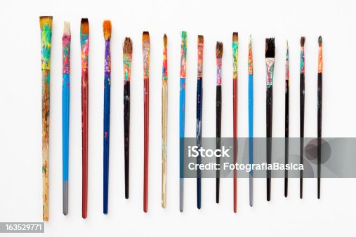 istock Dirty paintbrushes 163529771
