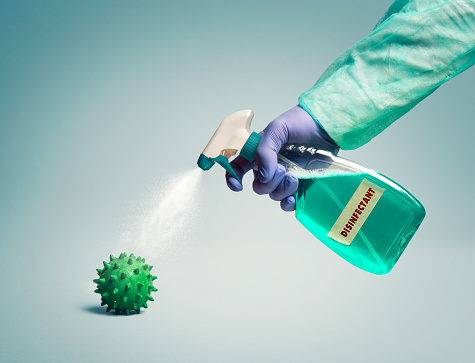 Using Disinfectant to eliminate bacteria or viruses like coronavirus