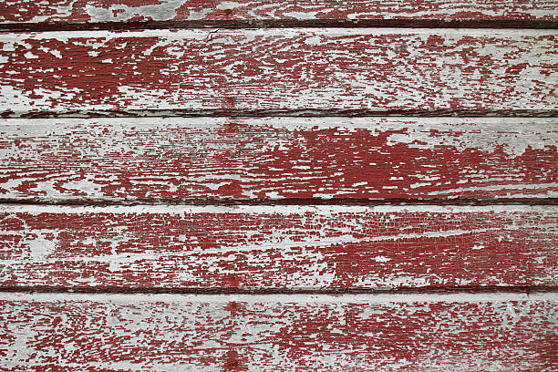Distressed outer wall on an old barn stock photo
