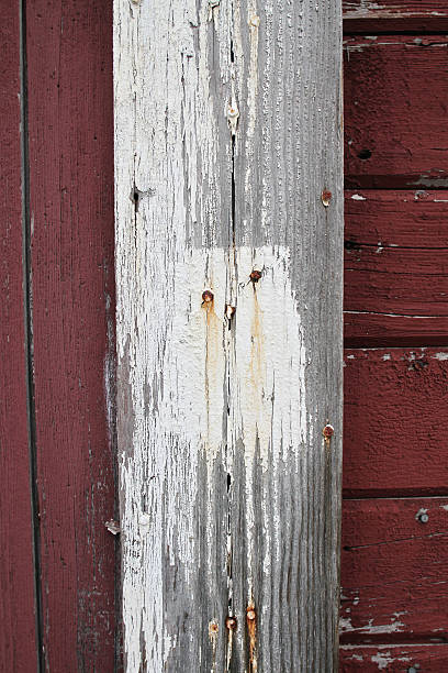 Distressed wood on an old barn stock photo