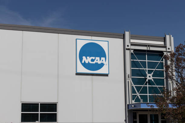NCAA Distribution Center. The National Collegiate Athletic Association regulates athletic programs of many colleges and universities. stock photo