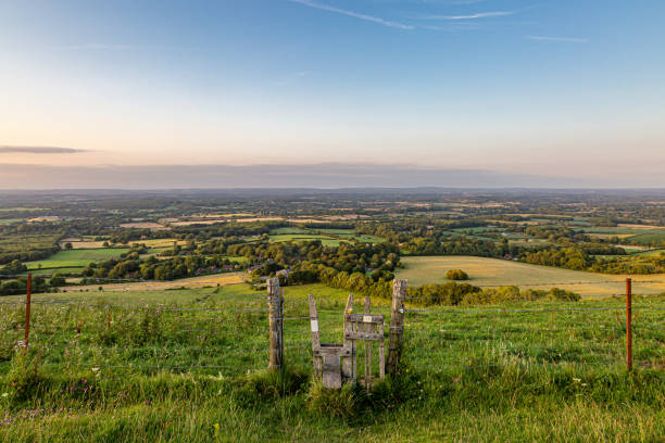 Ditchling Beacon View stock photo