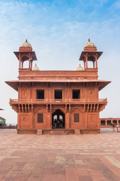 Diwan-i-Khas building in the ghost city Fatehpur Sikri in Agra stock photo